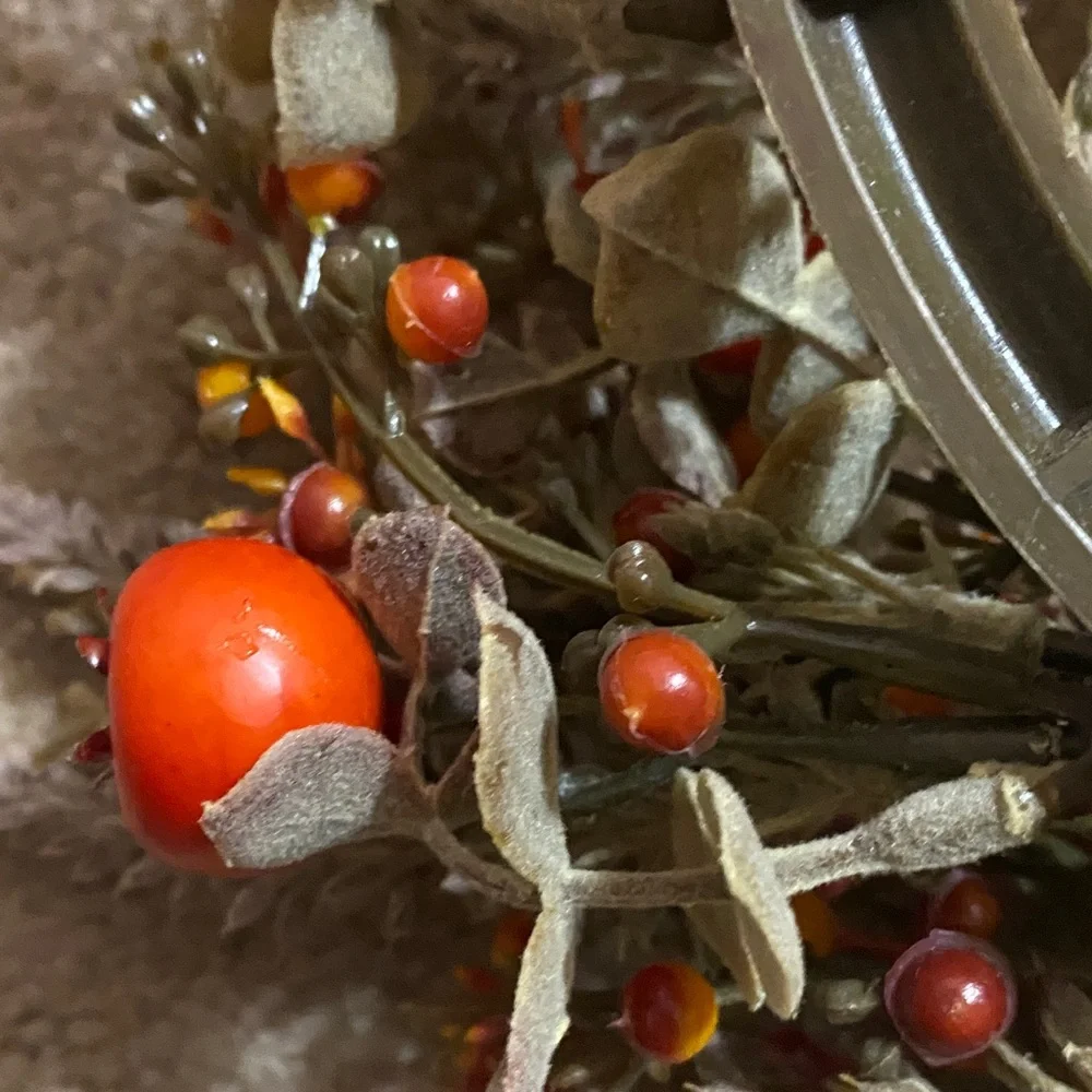 Festive Autumn Wreath with Pumpkin Breckenberry Candle Ring